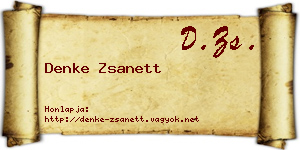 Denke Zsanett névjegykártya
