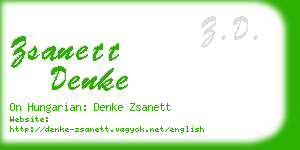 zsanett denke business card